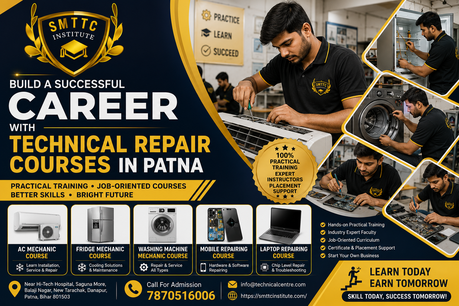 Best Technical Training Institute in Patna for Repairing Courses : SMTTC Institute